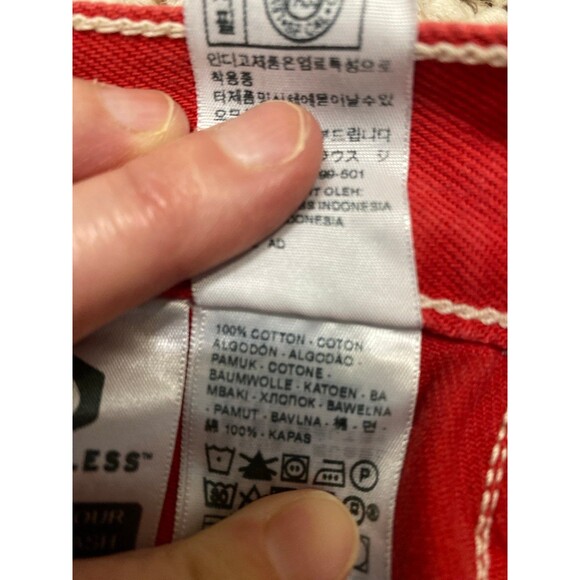 29 Levi's High-Rise Rib Cage Straight Ankle Exposed Button Fly Patch Pockets - Picture 12 of 12